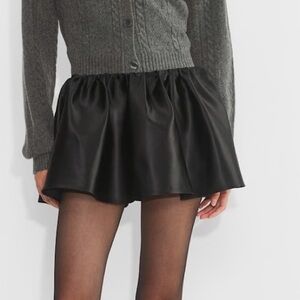 Aritzia Sunday Best color Black Cher Satin Skirt